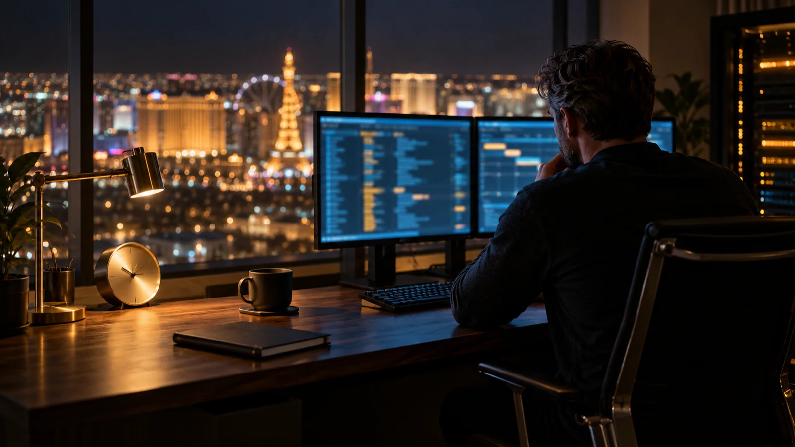 What happened, hour by hour — PHP2Shell and the Case for an Agentically Built Website. Style: premium marketing imagery. Brand image rules that MUST be followed: Must be photorealistic. Never hallucinate on the logo or the favicon. All text must be actually legible. No image should ever look animate